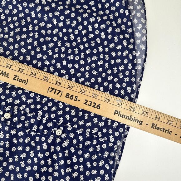 Rye Hawker Rye Mens Button Down Short Sleeve Navy Size XXL Floral Regular Fit - Picture 5 of 8